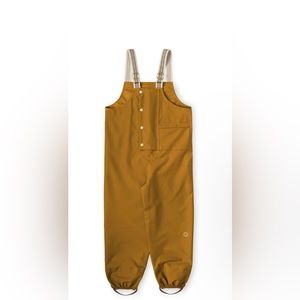 NWT Fairechild dungaree rain pants in golden rod size 6/8